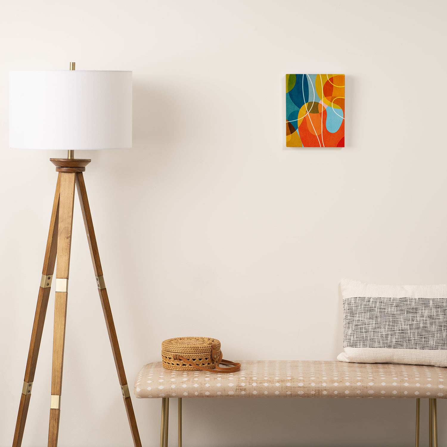 Colorful Red Yellow Modern Abstract Artwork Canvas Print Gallery Image 2