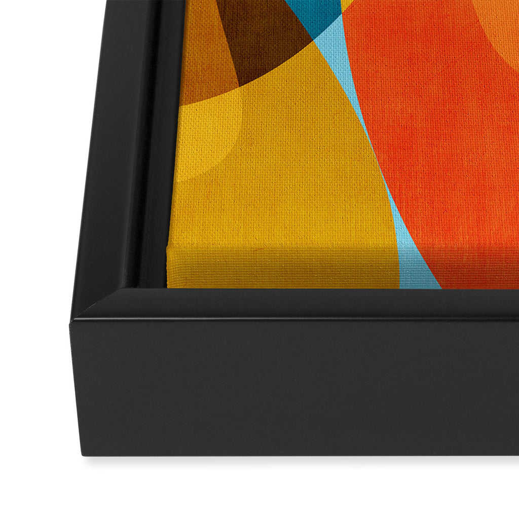 Colorful Red Yellow Modern Abstract Artwork Framed Canvas Print Gallery Image 3