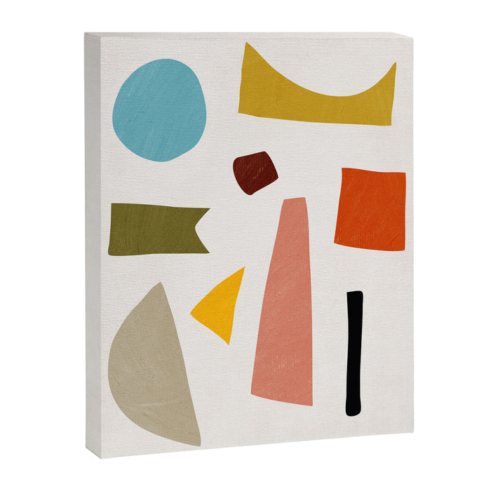 Colorful Rich Pastels Tones Cut-Outs Artwork 01 Canvas Print Gallery Image 1