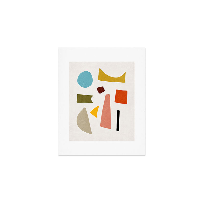 Colorful Rich Pastels Tones Cut-Outs Artwork 01 Art Print Gallery Image 1