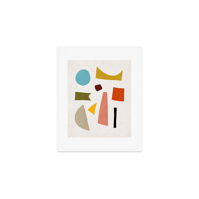 Colorful Rich Pastels Tones Cut-Outs Artwork 01 Art Print Gallery Image 1