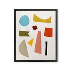 Colorful Rich Pastels Tones Cut-Outs Artwork 01 Framed Canvas Print Gallery Image 6