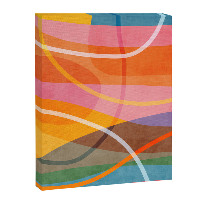 Colorful Shapes Lines Modern Bold Artwork Canvas Print Gallery Image 1