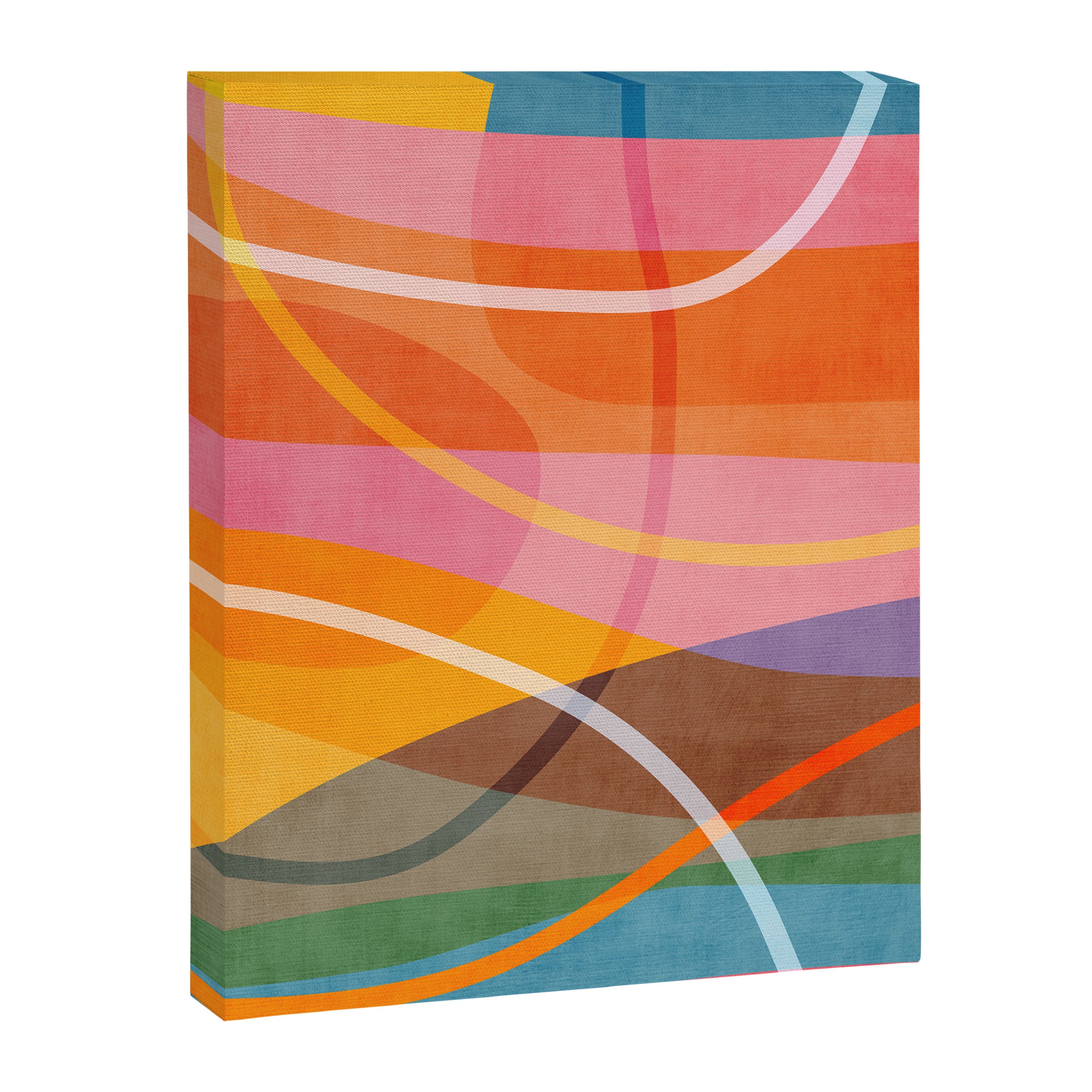Colorful Shapes Lines Modern Bold Artwork Canvas Print Gallery Image 6