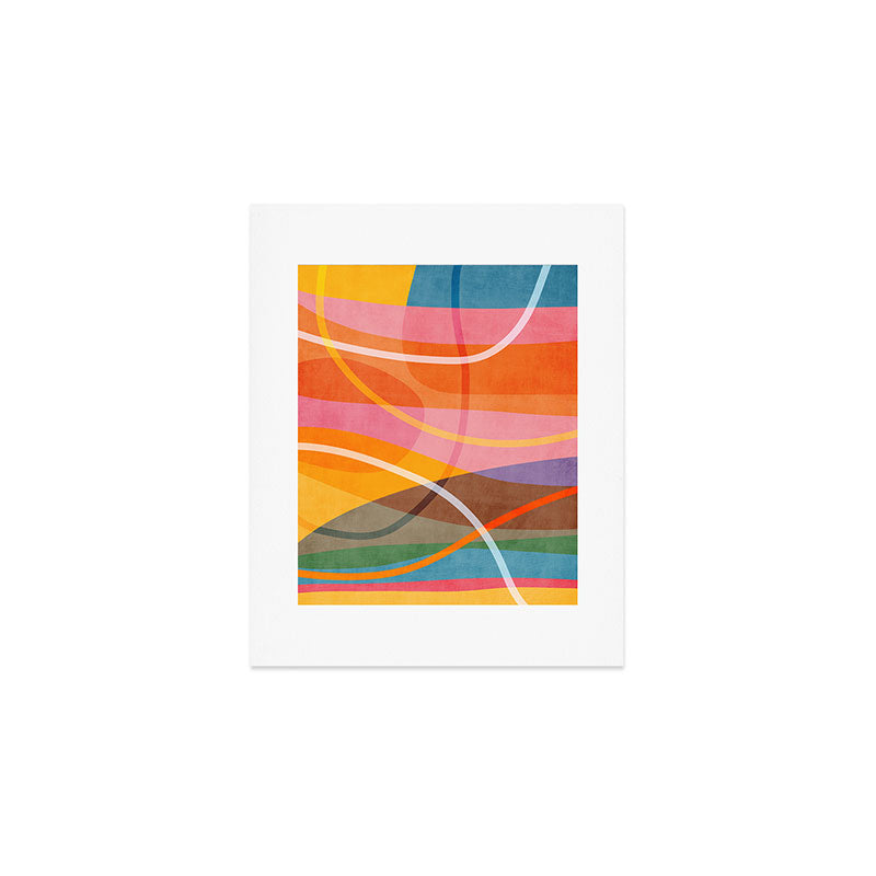 Colorful Shapes Lines Modern Bold Artwork Art Print Gallery Image 1