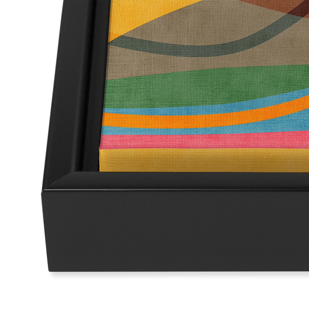 Colorful Shapes Lines Modern Bold Artwork Framed Canvas Print Gallery Image 3