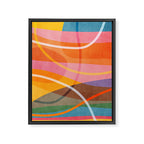 Colorful Shapes Lines Modern Bold Artwork Framed Canvas Print Gallery Image 6