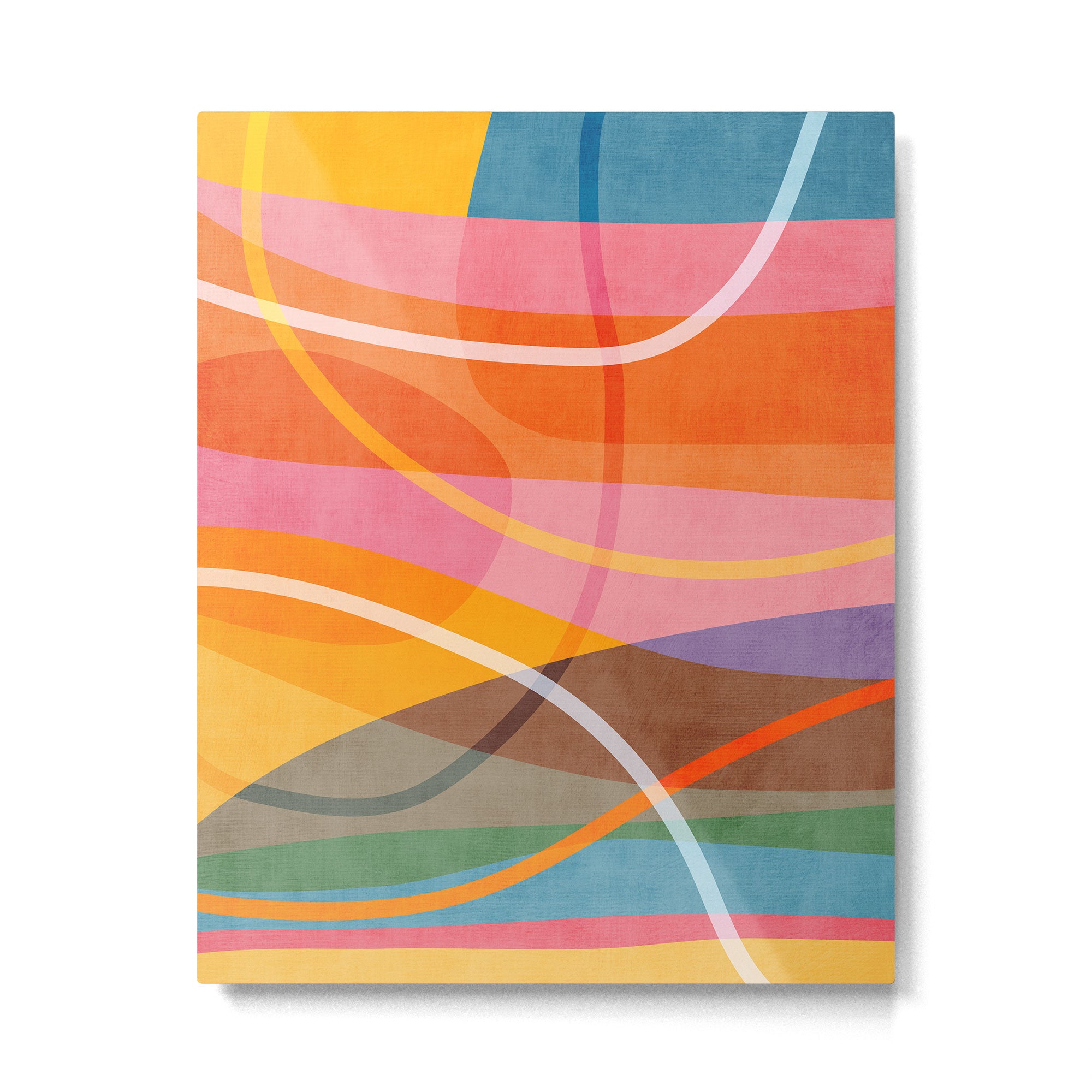 Colorful Shapes Lines Modern Bold Artwork Metal Print Gallery Image 4