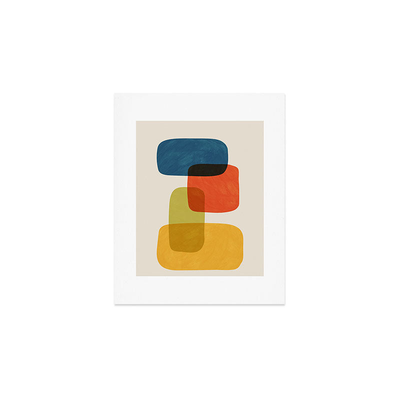 Colorful Stones Yellow Orange Blue Green Art Print Gallery Image 1