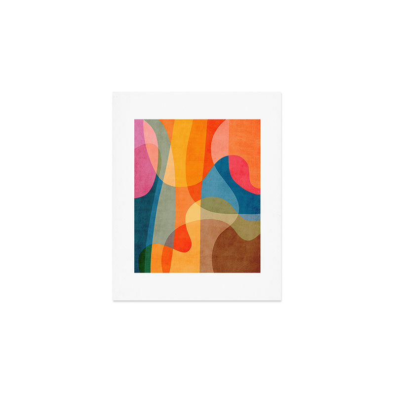 Colorful Vibrant Bright Modern Abstract Artwork Art Print Gallery Image 1
