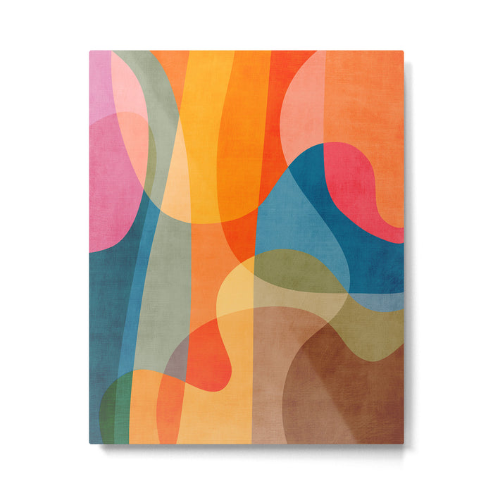 Colorful Vibrant Bright Modern Abstract Artwork Metal Print Gallery Image 1