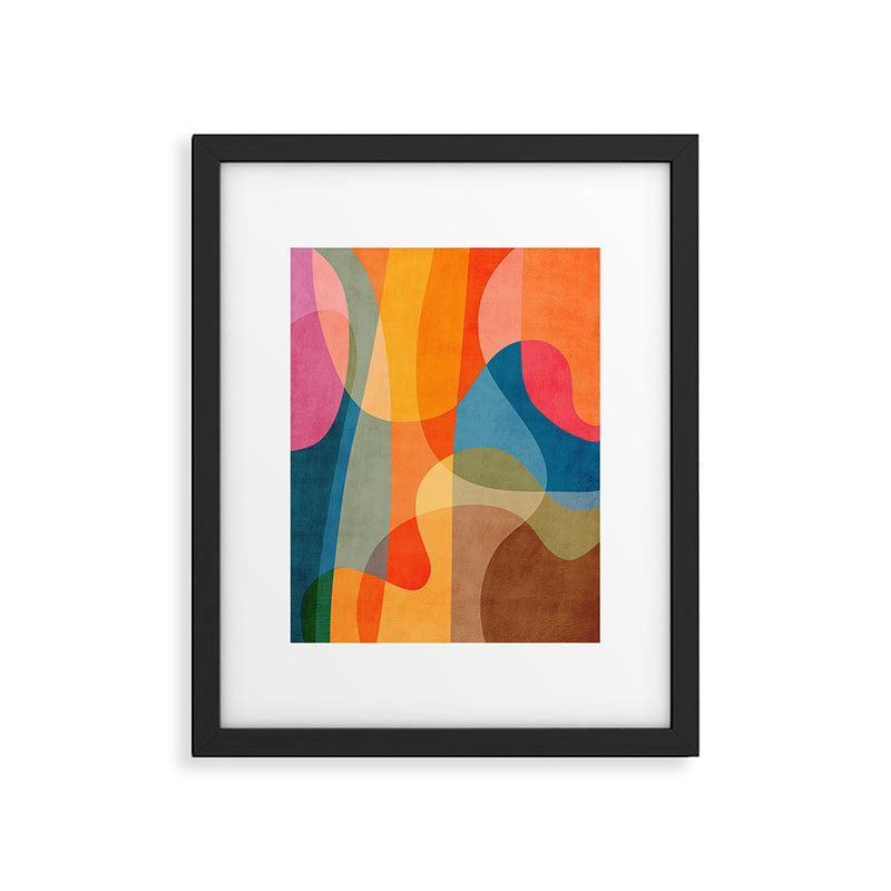 Colorful Vibrant Bright Modern Abstract Artwork Framed Art Print Gallery Image 4