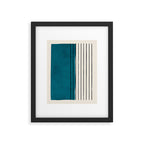 Dark Teal Black Lines Modern Artwork Framed Art Print Gallery Image 5