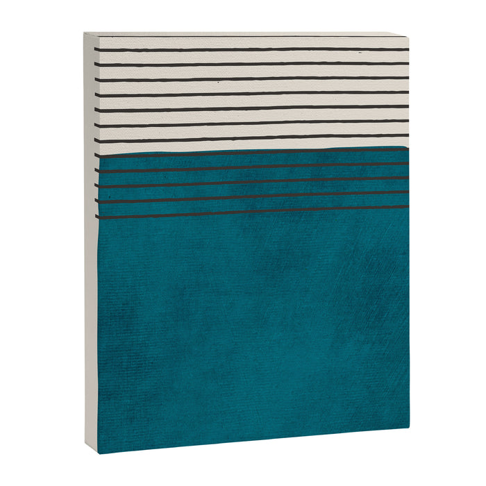 Dark Teal Minimalist Design Artwork Canvas Print Gallery Image 1