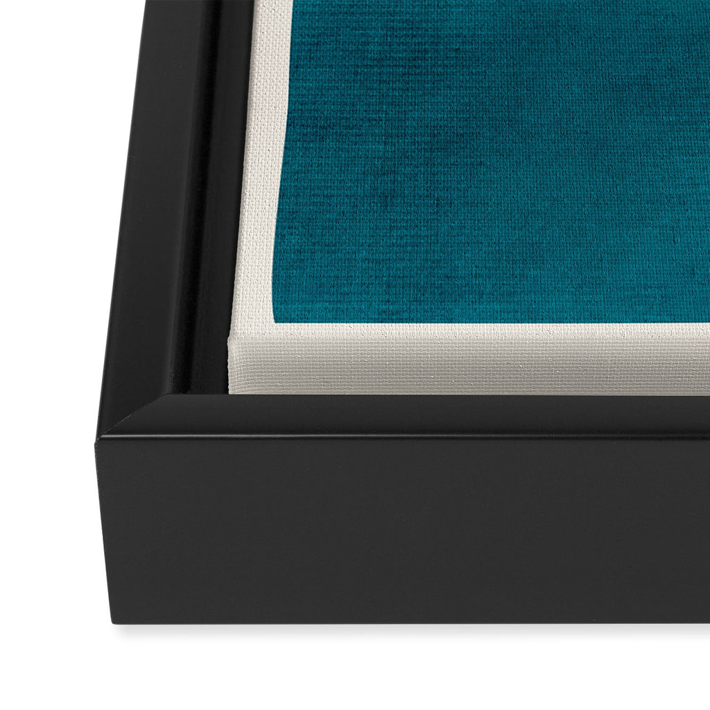 Dark Teal Minimalist Design Artwork Framed Canvas Print Gallery Image 3