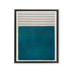Dark Teal Minimalist Design Artwork Framed Canvas Print Gallery Image 6