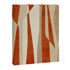 Dark Terracotta Beige Tan Abstract Lines Artwork Canvas Print Gallery Image 6