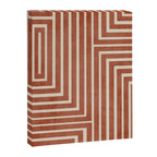Dark Terracotta Geometric Design Artwork Canvas Print Gallery Image 6
