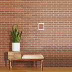 Dark Terracotta Geometric Design Artwork Art Print Gallery Image 2