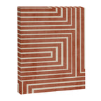 Dark Terracotta Geometric Design Artwork Canvas Print Gallery Image 6
