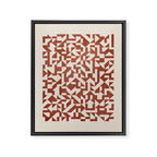 Dark Terracotta Geometric Modern Minimalist Artwork Framed Canvas Print Gallery Image 6