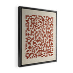 Dark Terracotta Geometric Modern Minimalist Artwork Framed Canvas Print Gallery Image 2