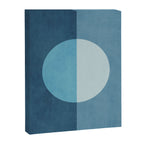 Deep Blue Geometric Moon Artwork Canvas Print Gallery Image 6