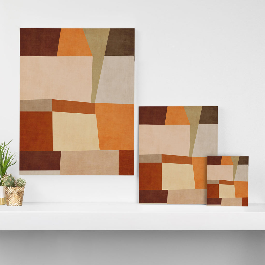 Earth Colors Warm Tones Fall Abstract Art Canvas Print Gallery Image 3
