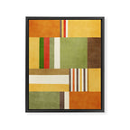 Earth Tones Fall Colors Geometric Artwork Framed Canvas Print Gallery Image 6