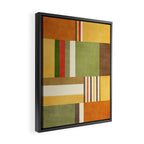 Earth Tones Fall Colors Geometric Artwork Framed Canvas Print Gallery Image 2