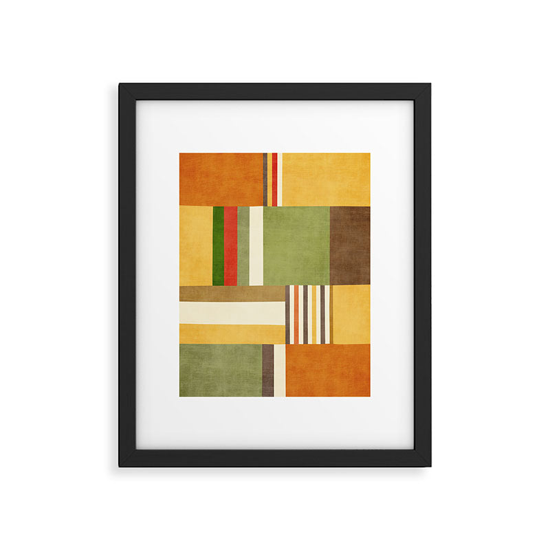 Earth Tones Fall Colors Geometric Artwork Framed Art Print Gallery Image 5
