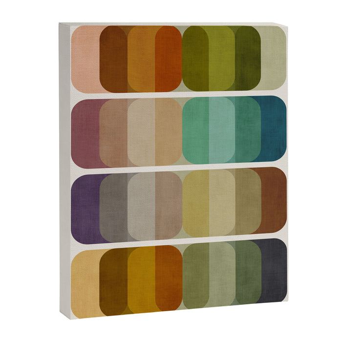 Earth Tones Modern MCM Colorful Art Canvas Print Gallery Image 1