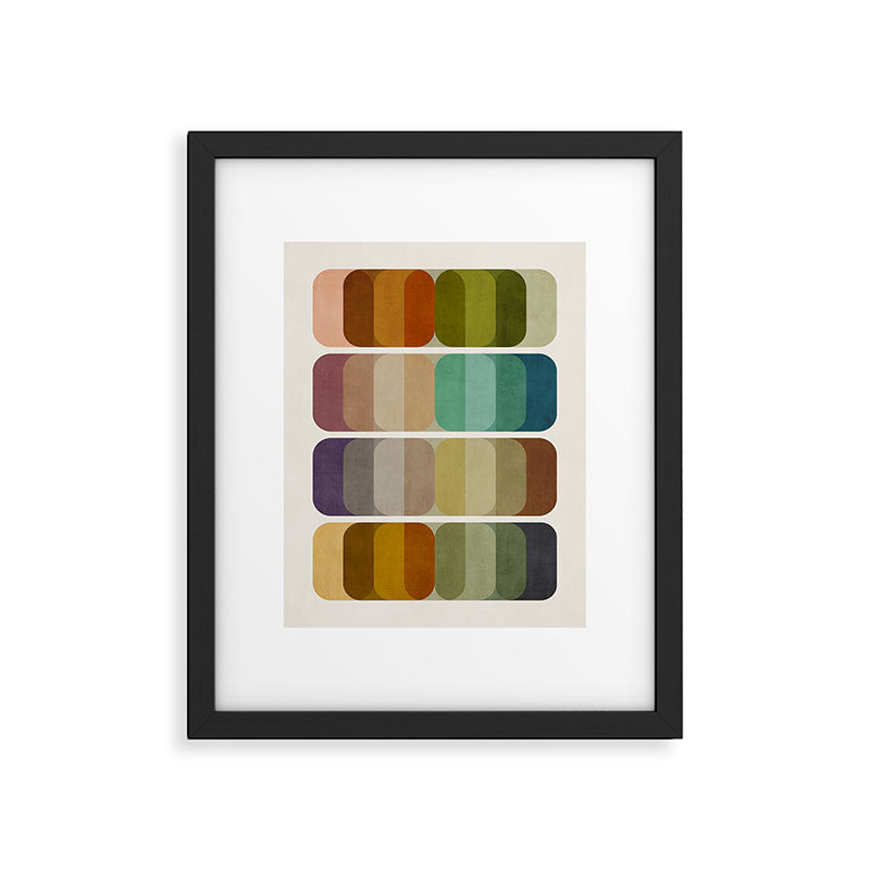 Earth Tones Modern MCM Colorful Art Framed Art Print Gallery Image 4