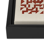 Geometric Abstract Terracotta Modern Original Artwork Framed Canvas Print Gallery Image 3