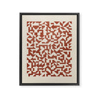 Geometric Abstract Terracotta Modern Original Artwork Framed Canvas Print Gallery Image 6