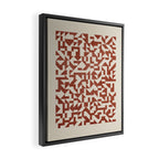 Geometric Abstract Terracotta Modern Original Artwork Framed Canvas Print Gallery Image 2