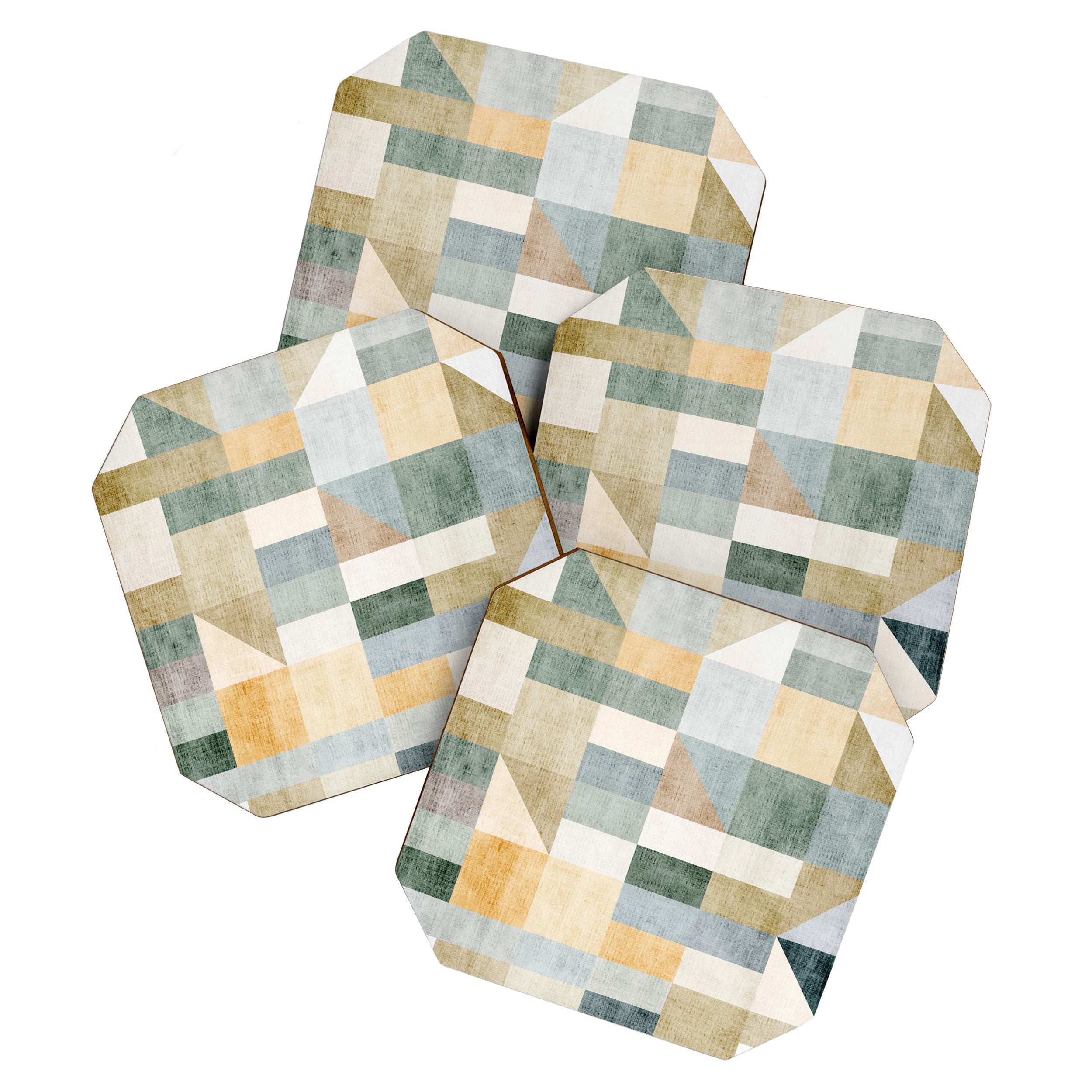 Geometric Abstract Unique Original Artwork Coaster Gallery Image 1
