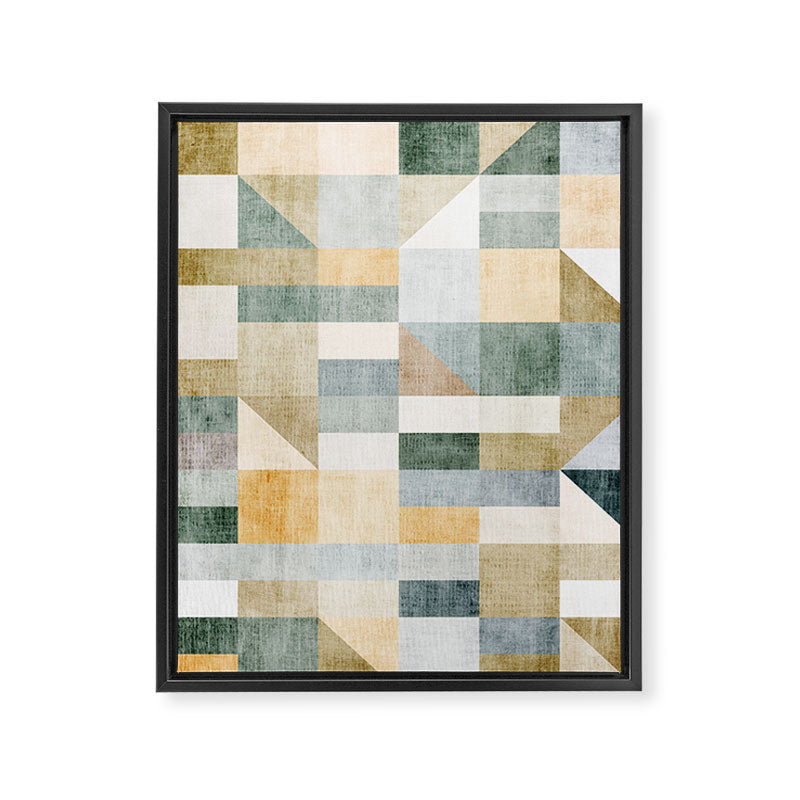 Geometric Abstract Unique Original Artwork Framed Canvas Print Gallery Image 6