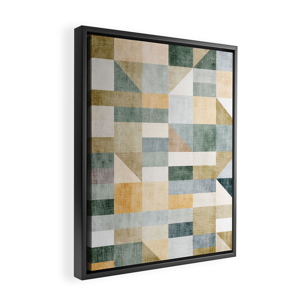 Geometric Abstract Unique Original Artwork Framed Canvas Print Gallery Image 2
