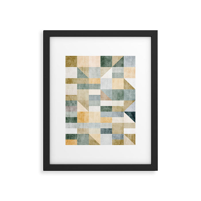 Geometric Abstract Unique Original Artwork Framed Art Print Gallery Image 1
