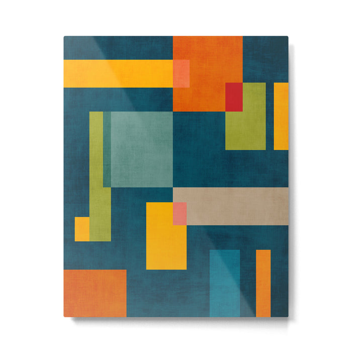 Geometric Colorful Modern Design Artwork  Metal Print Gallery Image 1