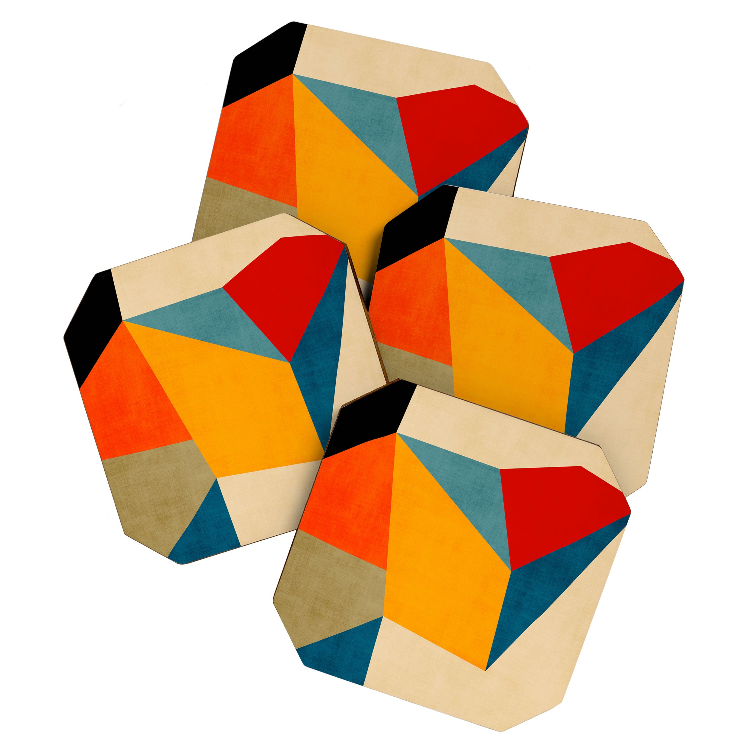 Geometric Colorful Modern Design Coaster Gallery Image 1
