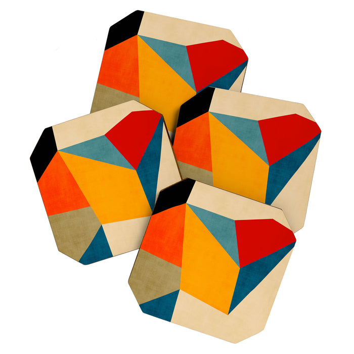 Geometric Colorful Modern Design Coaster Gallery Image 1