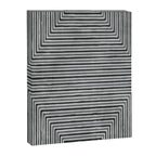 Geometric Minimalist Black Gray Lines Artwork Canvas Print Gallery Image 6