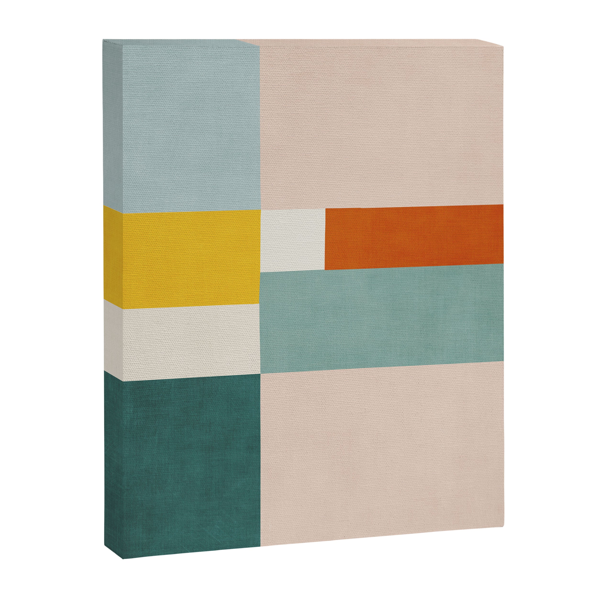 Geometric Minimalist Bright Pastel Tones Abstract Artwork Canvas Print Gallery Image 6