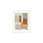 Geometric Minimalist Brown Beige Terra Artwork Art Print Gallery Image 1