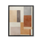 Geometric Minimalist Brown Beige Terra Artwork Framed Canvas Print Gallery Image 6