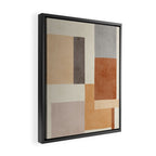 Geometric Minimalist Brown Beige Terra Artwork Framed Canvas Print Gallery Image 2