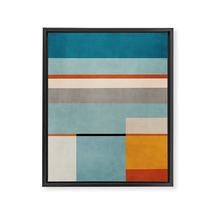 Geometric Minimalist Modern Artwork Framed Canvas Print Gallery Image 1