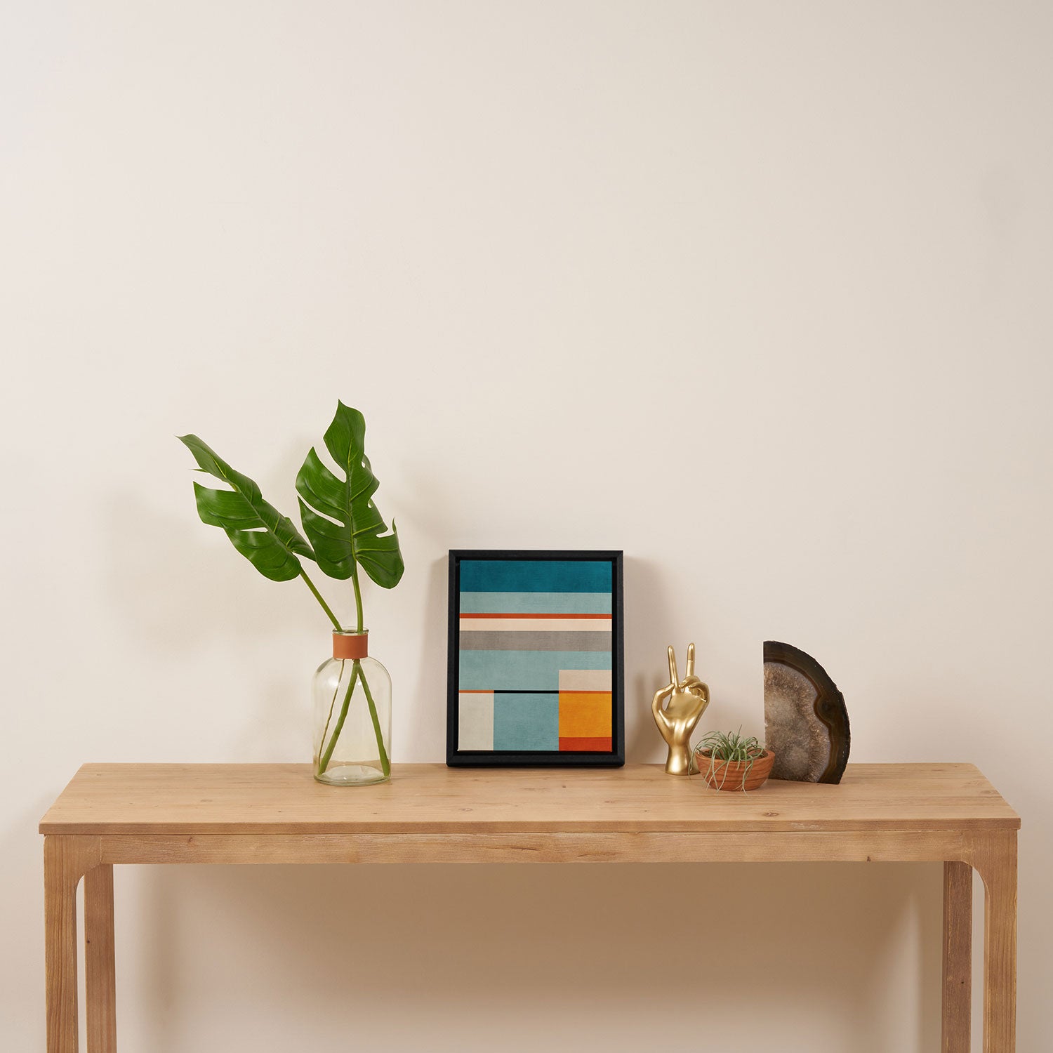 Geometric Minimalist Modern Artwork Framed Canvas Print Gallery Image 4